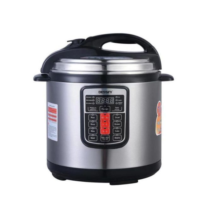 Dessini 6L Electric Pressure Cooker & Rice Cooker With Timer Menu
