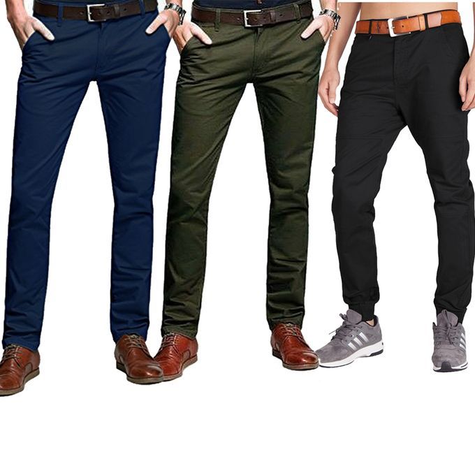 Fashion 3Pack, Soft Khaki Men's Trouser 