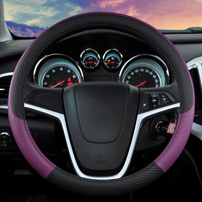 Car D Shape Steering Wheel Cover Universal Volant Braid On The  Steering-wheel Fashion Non-slip Funda Volante Auto Car Styling