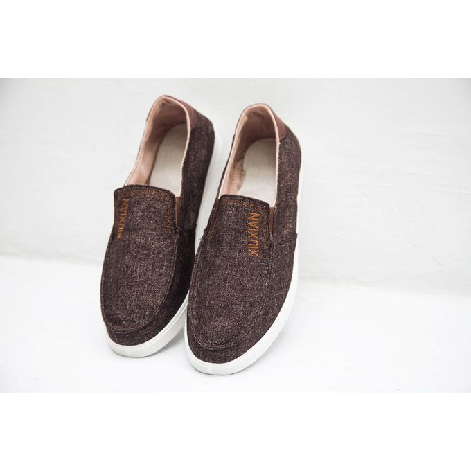 light brown canvas shoes