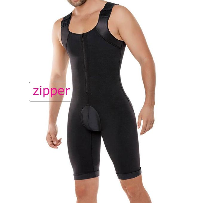 Men Shapewear Bodysuit Full Body Shaper Compression Slimming Suit