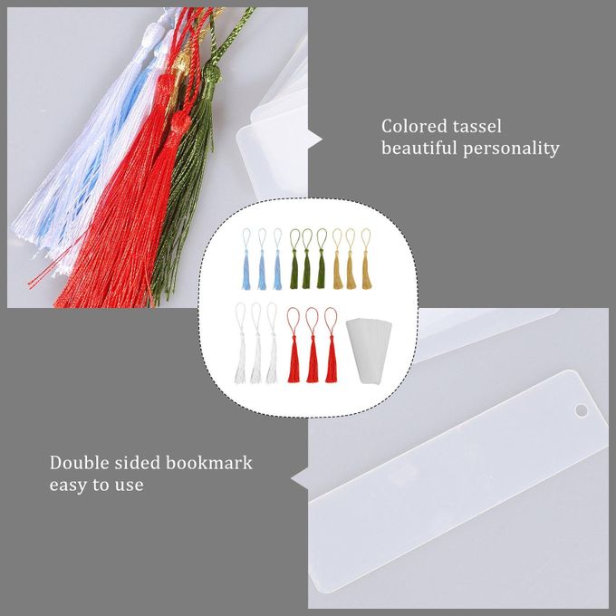 15 PCS Rectangle Acrylic Bookmark Blank Clear DIY Unfinished Book