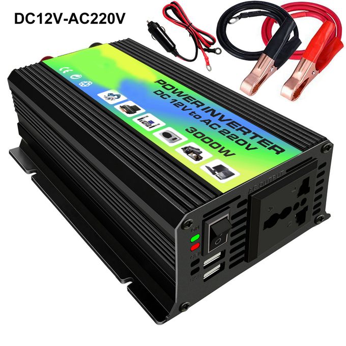 WATT 1500W DC 12V bis 220V AC Power Inverter Portable Car Charger Spannungswandler  12V bis 220V Transformer