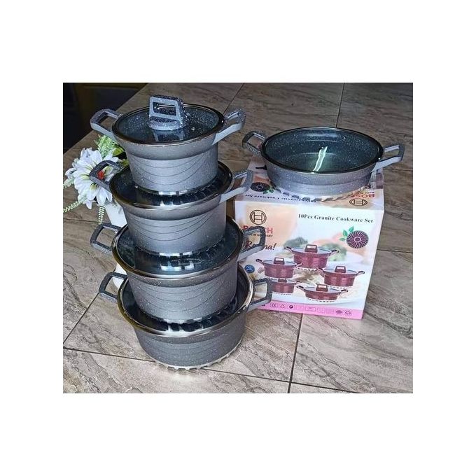 product_image_name-Bosch-10 Pieces Heavy Non-Stick Cooking Pot Sufuria Set-1
