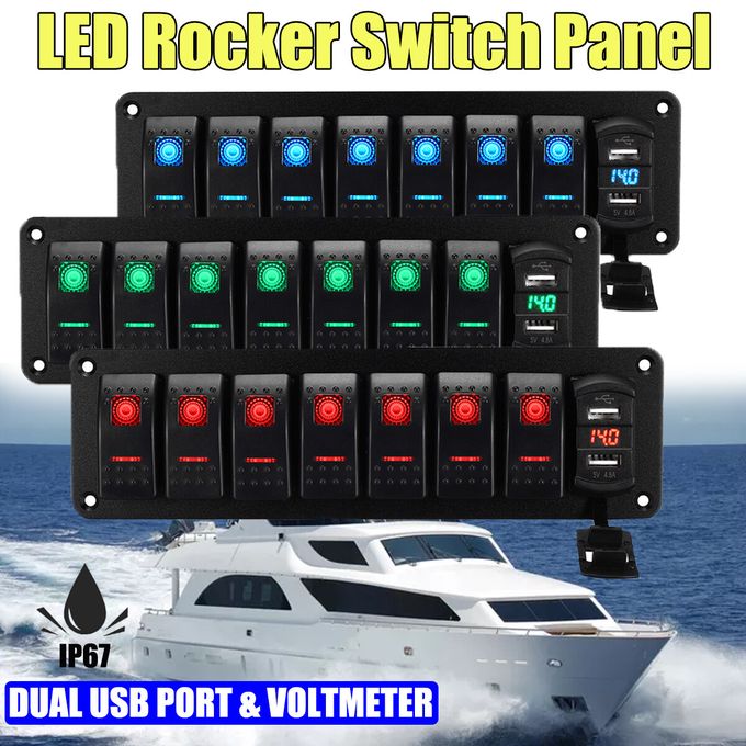 Generic Gang Rocker Switch Panel Circuit Breaker LED Waterproof Car Marine  Boat RV Orange Best Price Online Jumia Kenya