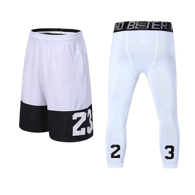 Generic 2021 Men's Basketball Shorts Set Workout Leggings @ Best Price  Online