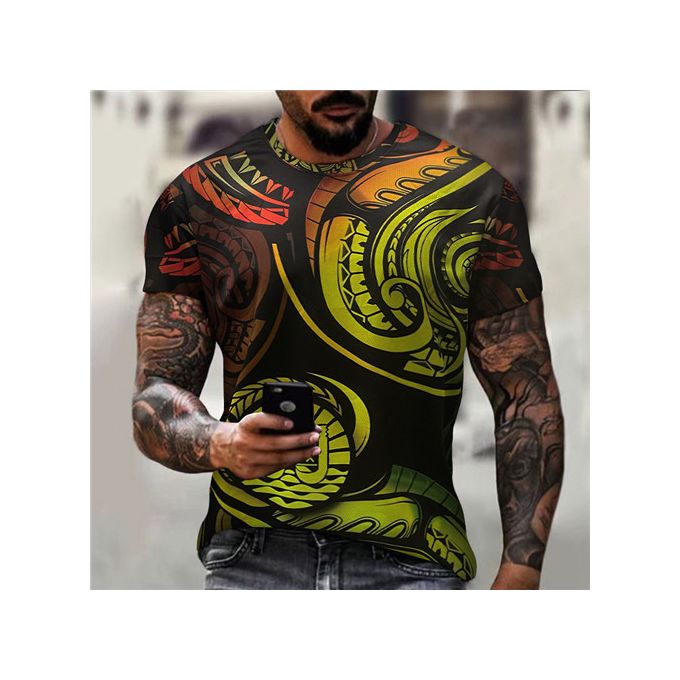 Fashion Men's Fashion T-shirt Sweat-absorbent And Breathable Cool ...