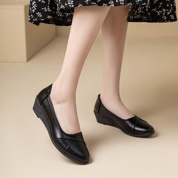 Fashion Shoes Women s Black Soft Leather Non Slip Casual Shoes Best Price Online Jumia Kenya