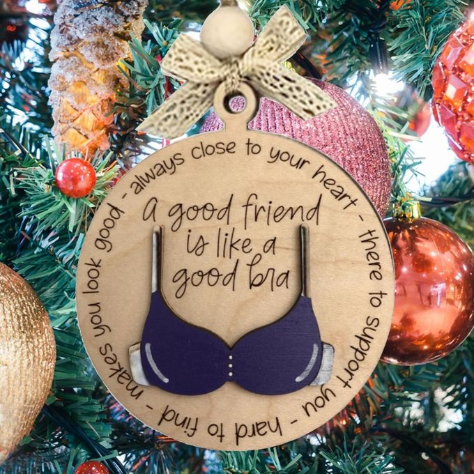 Generic Funny Bra Pendant Bff Bra Bowknot Wooden Hanging Ornament A Friend  A Purple @ Best Price Online