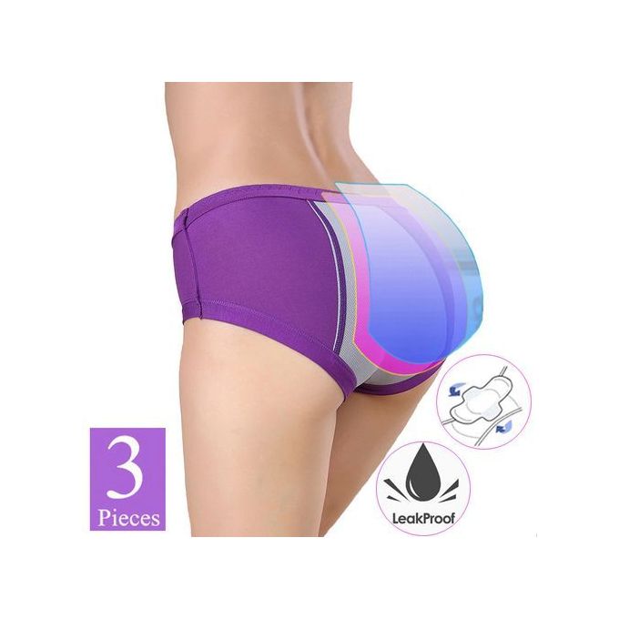 3pcs/set Menstrual Panties Physiological Pants Leak Proof Women