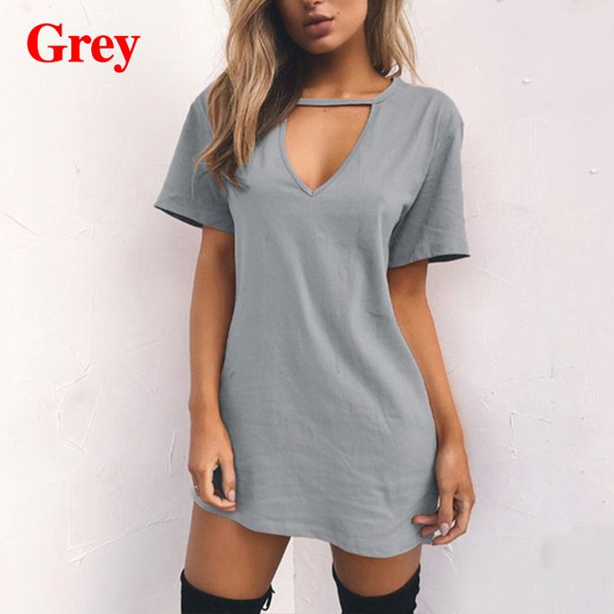 Choker neck t shirt clearance dress