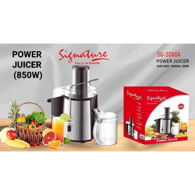 product_image_name-Signature-SG-SD80A  Signature Powerful Electric Juicer / Juice Extractor 850 Watts motor Silver-1