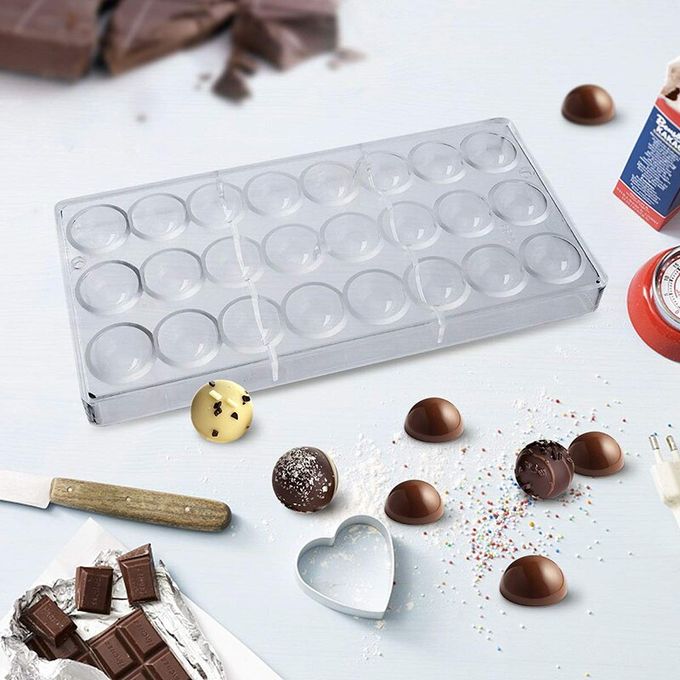 Clear Diamond Ball 3D Chocolate Moulds For Making Truffles Mold