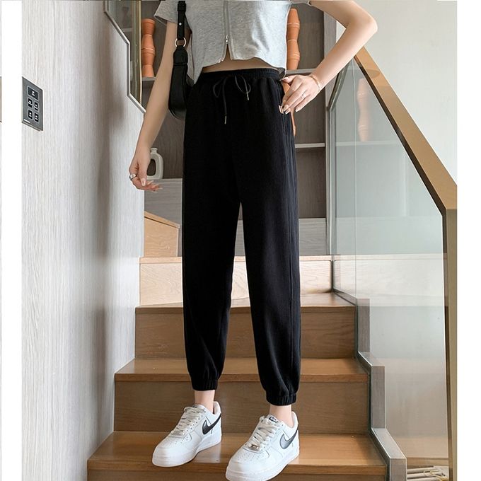 Fashion (Black Extended)Autumn Winter Women's Ankle-Length Pants