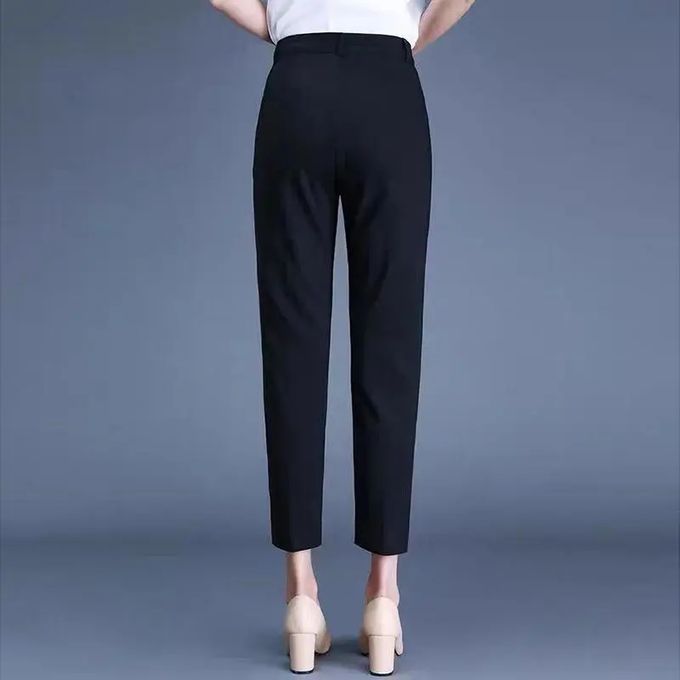 Fashion (khaki)Office Lady Suit Classic Pants Women Khaki Black Work  Pantalones Spring High Waist Skinny Pencil Trousers Elegant Capris 85-91cm  DOU @ Best Price Online