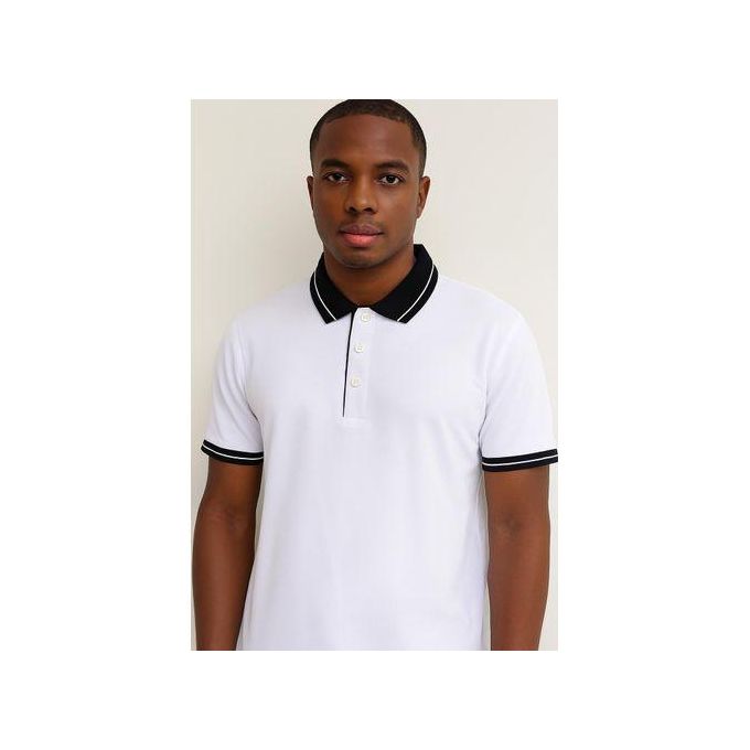 Fashion FELIX FRANK Men's Classic White Polo Shirt
