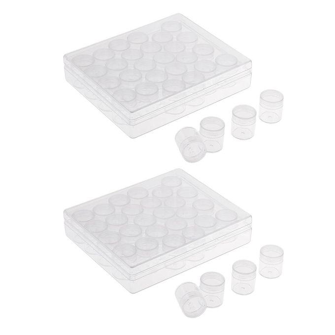 Clear Bead Organizer Storage Case, Plastic Bead Containers, Seed Beads  Containers with 30 Tiny Containers, Rectangle, 16x13.5x3.5cm