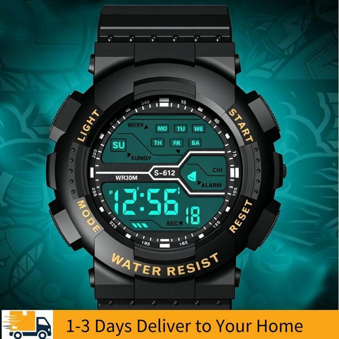 Fashion LED Luminous Digital Watch for Men, Sport Casual