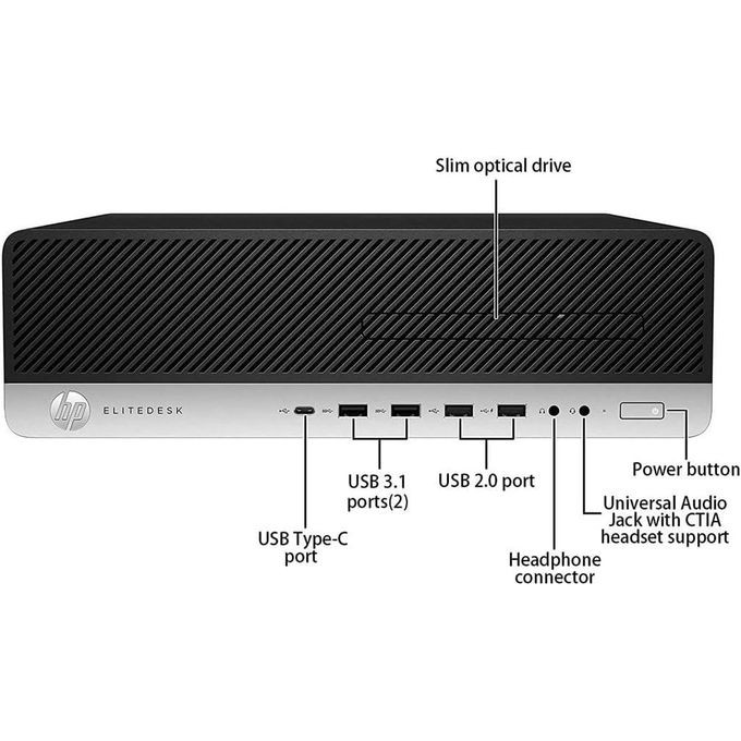 HP HP Elitedesk 800 G3 SFF Desktop, Intel i5-6500, 8GB RAM