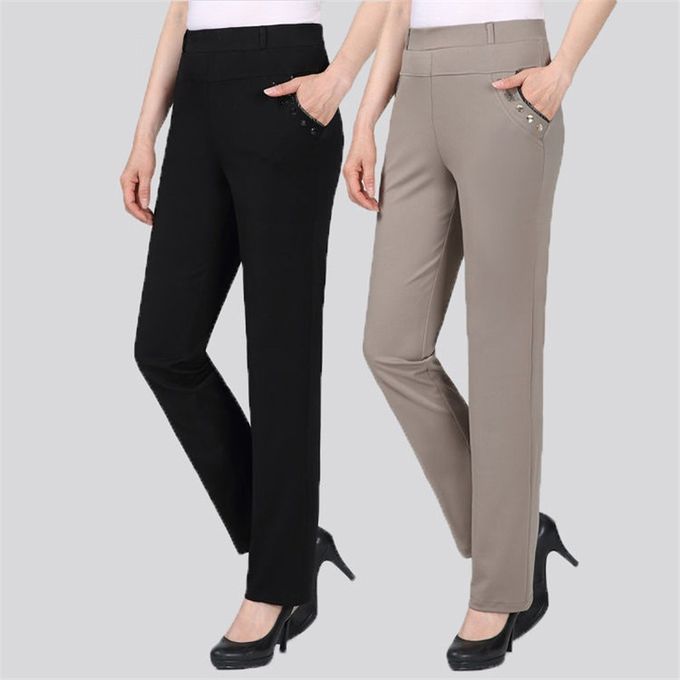 Fashion Womens Belted High Waist Trousers price from jumia in Kenya -  Yaoota!