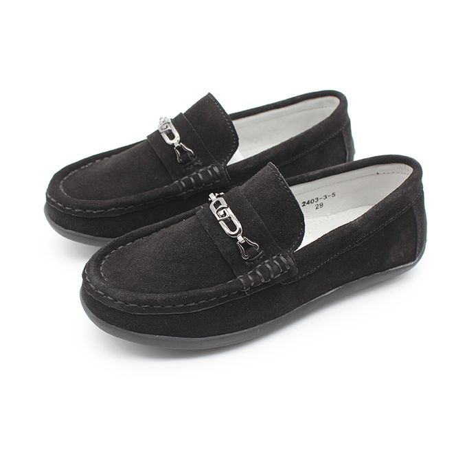 Fashion Kids Boys Suede Leather Loafers Shoes -Black @ Best Price ...