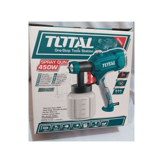 TOTAL 450W INDUSTRIAL ELECTRIC PAINT SPRAY GUN Best Price Online