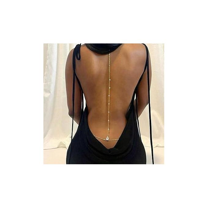 princess polly baby blue dress Fashion Back Necklace for Backless Dress Rhinestone Bridal