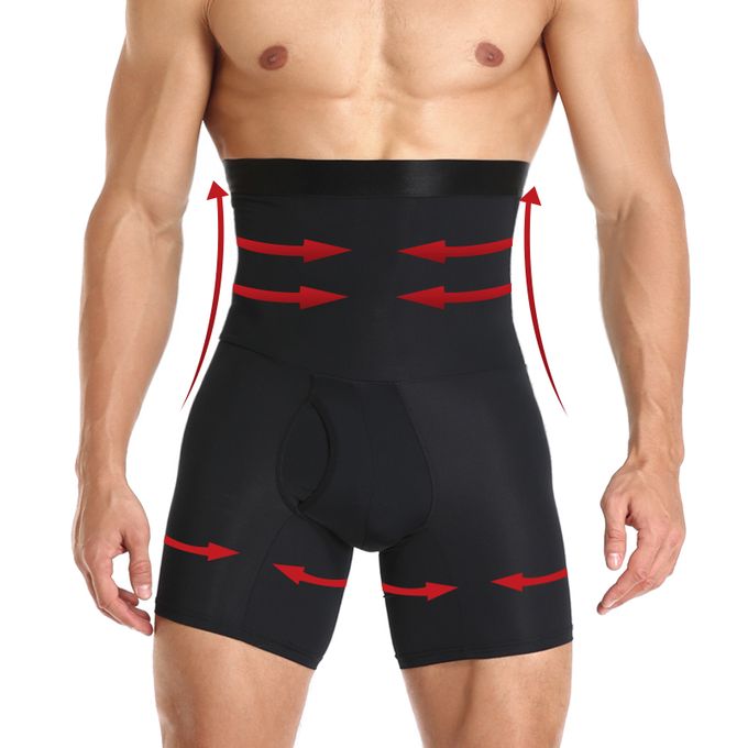 Shop Generic Men Tummy Control Shorts High Waist Slimming Underwear Body  Shaper Seamless Belly Girdle Boxer Briefs Abdomen Control Pants Online