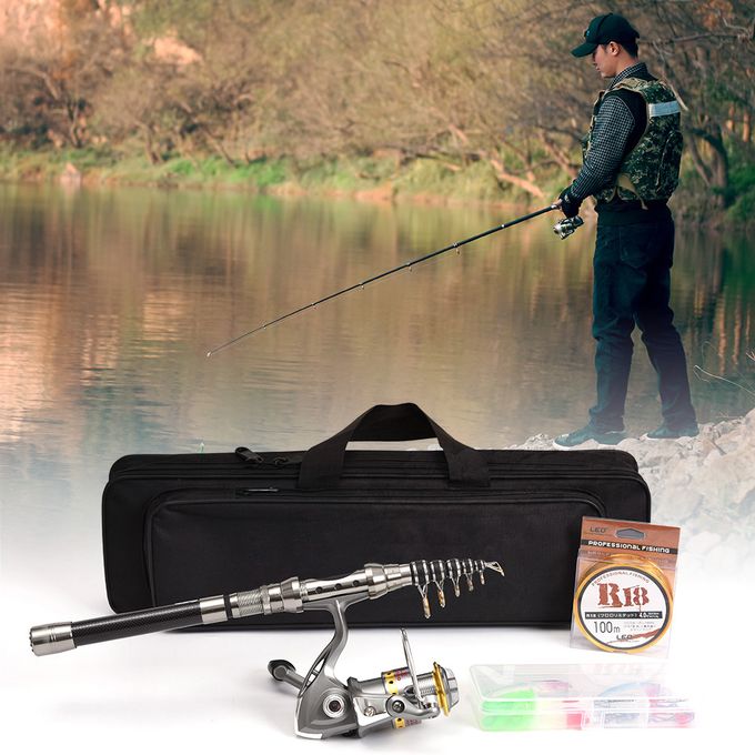 Generic Telescopic Fishing Rod And Reel Combo Full Kit Spinning @ Best  Price Online