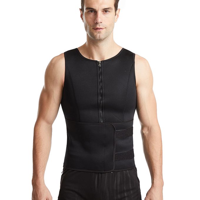 Generic Men Sauna Suit Sweat Vest Waist Trainer Body Shaper Tank Top XL @  Best Price Online