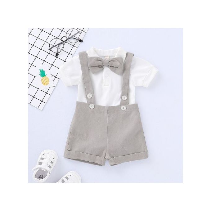 Fashion Baby Boys Gentleman Outfit Summer Clothing Set -Grey @ Best Price  Online | Jumia Kenya