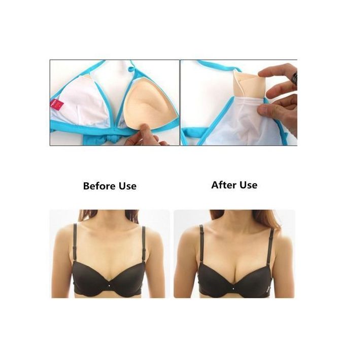 2PCS Sponge Foam Bra Inserts Breast Cleavage Bra Enhancer Fake