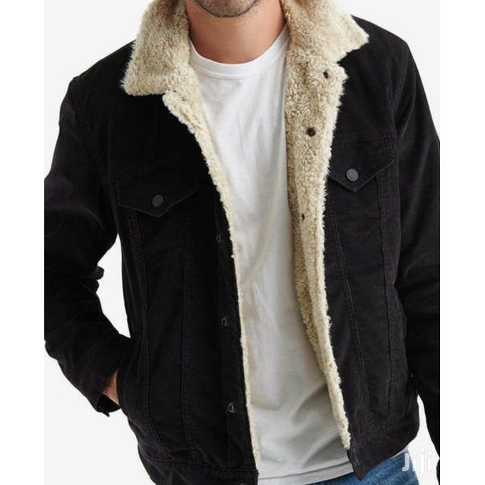 Fashion Denim Woolen Jeans Jacket For 