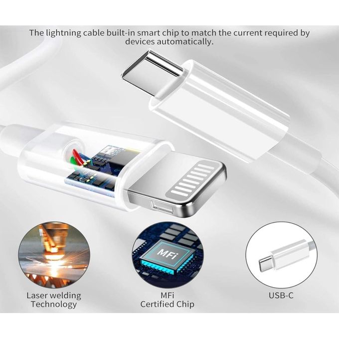 product_image_name-Apple-IPhone Fast Charger Cable And Plug, 25W USB C Charger Plug With 1M Fast Charger Cable IPhone Compatible With IPhone 14/12/13/11/X/8, IPad-4