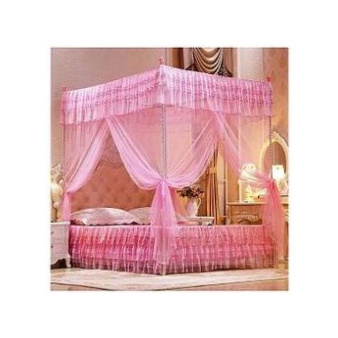 product_image_name-Generic-4 By 6 Pink Mosquito Net With Light Weight Portable Stands.-1