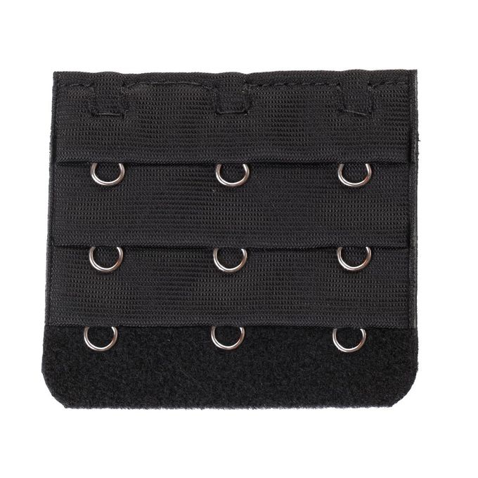 Fashion 5pcs Elastic Bra Strap Extension Bra Extenders 3x 3 Hook Black Black