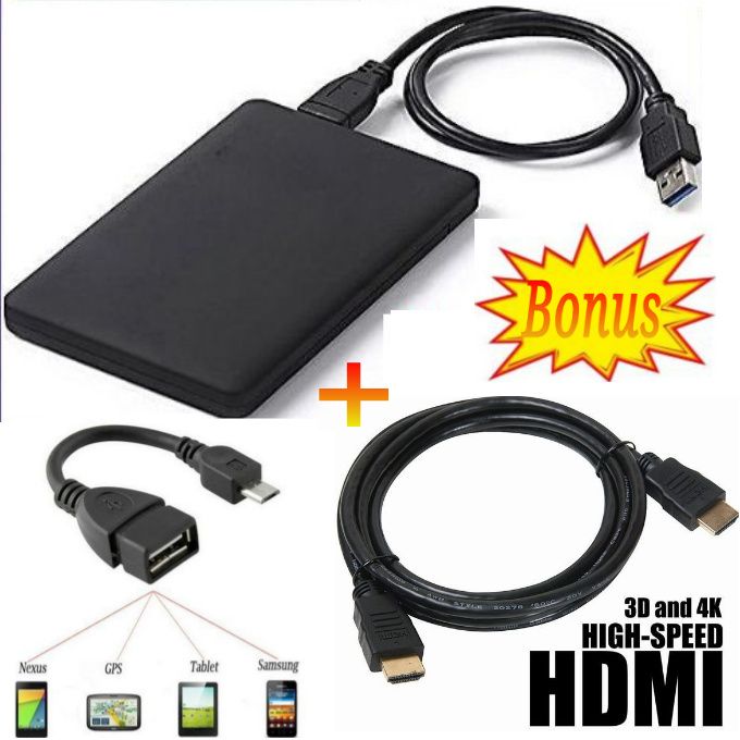 Generic External 2.5 SATA To Hard Disk Drive Casing +BONUS HDMI Cable , OTG Cable @ Best Price Online | Jumia Kenya