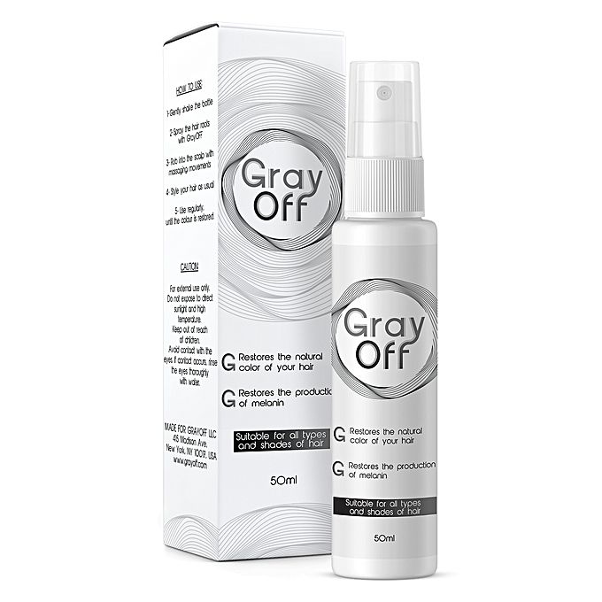 Grayoff Spray Restore Grey Hair To Black 50ml Best Price Online