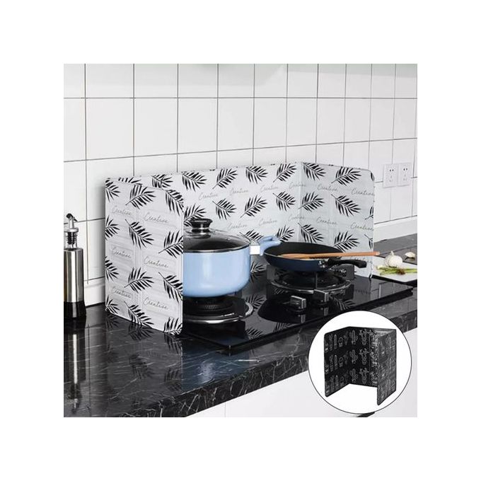 Keuken Anti Splatter Shield Guard, Splatter Screen Voor Koekenpan, Splatter Guard Anti Splatter Sheet Olie Guard Opvouwbare RVS Olie Splatter Guard Kachel Splash Guard 3 zijden (kleur: zilver