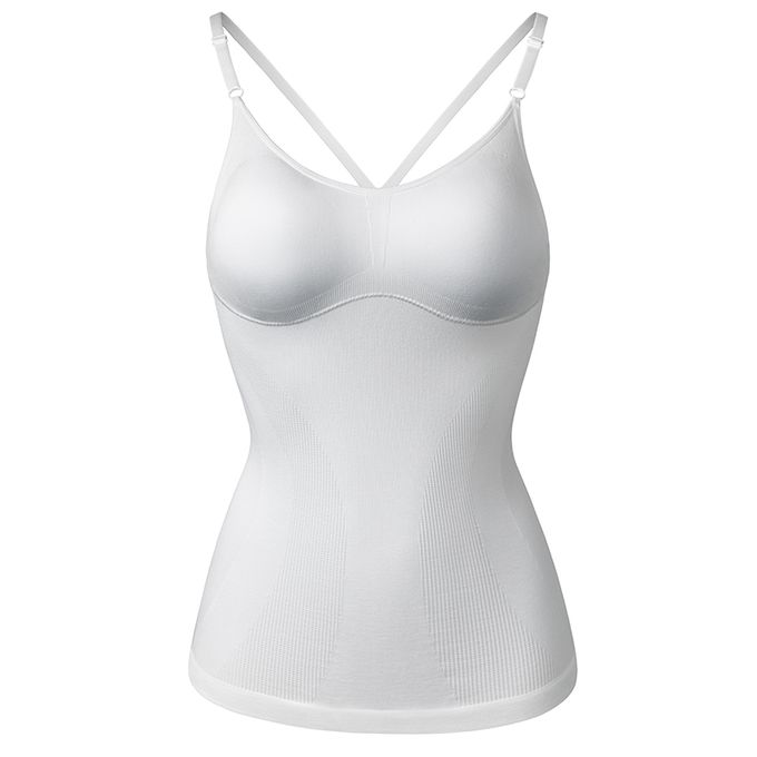 Fashion Women Body Shaping Camisole Built-in Padded Bra Shapewear Shirts  Tummy Control Slimming Corset Compression Tank Top @ Best Price Online