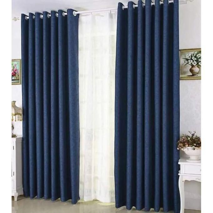 Generic Navy Blue curtain and sheers for window and door sitting room ...