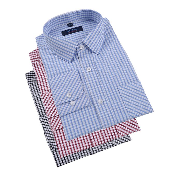 white plaid dress shirt