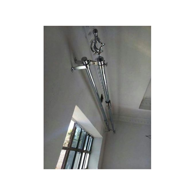 Generic Adjustable Curtain Rod Double- Finial Twisted ...