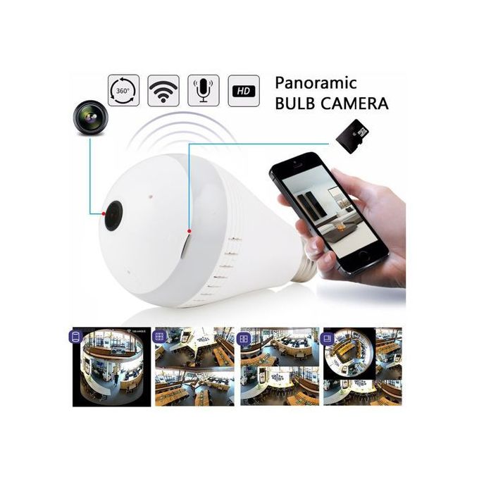 Panorama Nanny Bulb Camera With Wifi 32gb Free Memory Card