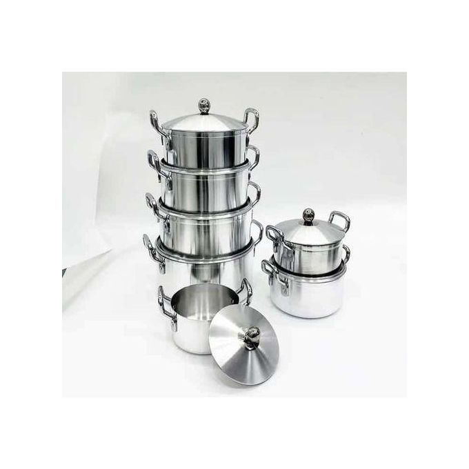 product_image_name-Tornado-Premium Aluminum Cookware 7 Pot Sufuria Set With 7 Lids-1
