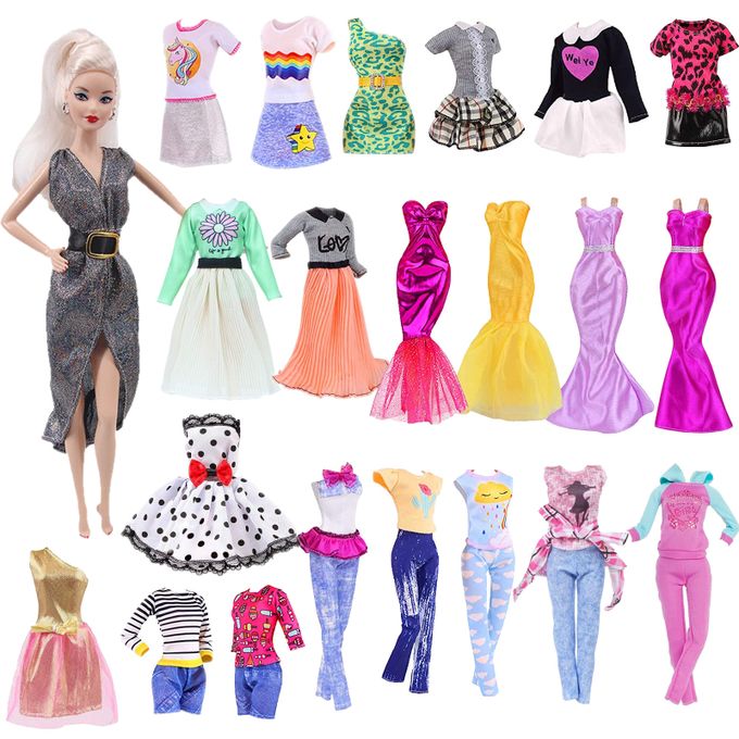 Generic Barbies Doll Clothes Fashion Dress Cheap Top+Pants Suit