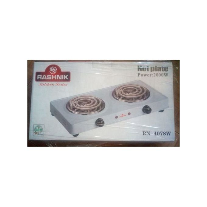 White Electric Countertop Range Spiral Coil Double Burners – R & B