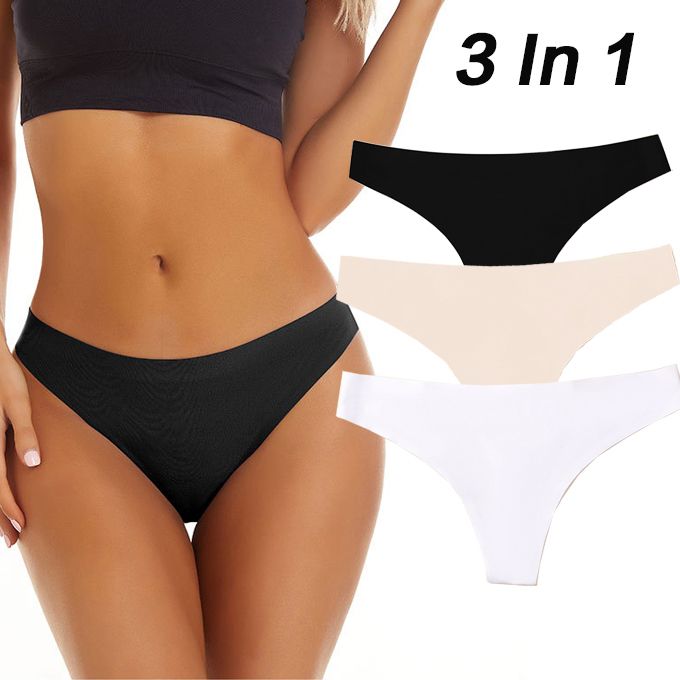 Fashion 3PCS Multicolor Hottest Seamless Silky Freesize Thong Panties @  Best Price Online