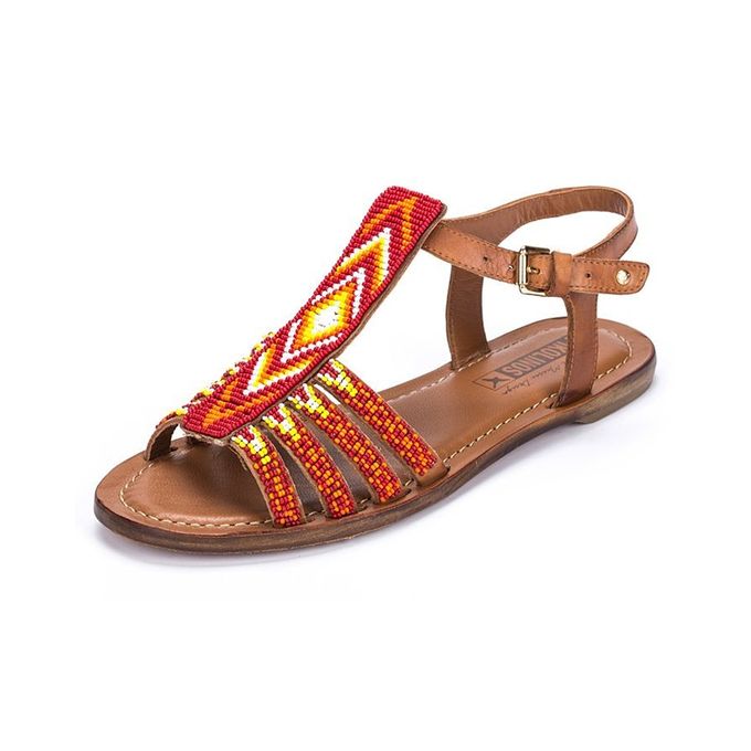 Fashion Ladies Beaded Leather Sandals - Brown @ Best Price Online ...