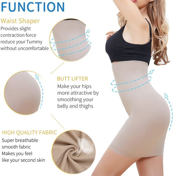 Generic High Waist Tummy Control Slips Woman Seamless Slimming